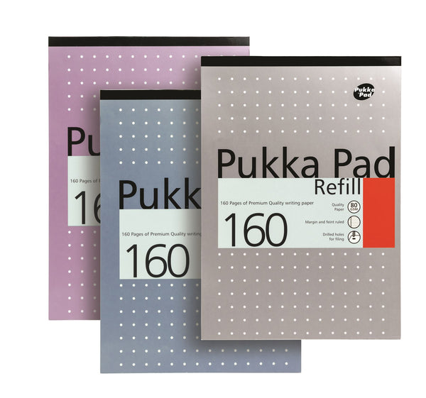 A4 Refill Pad - PUKKA 160 Pages Lined Notebook REF80/1